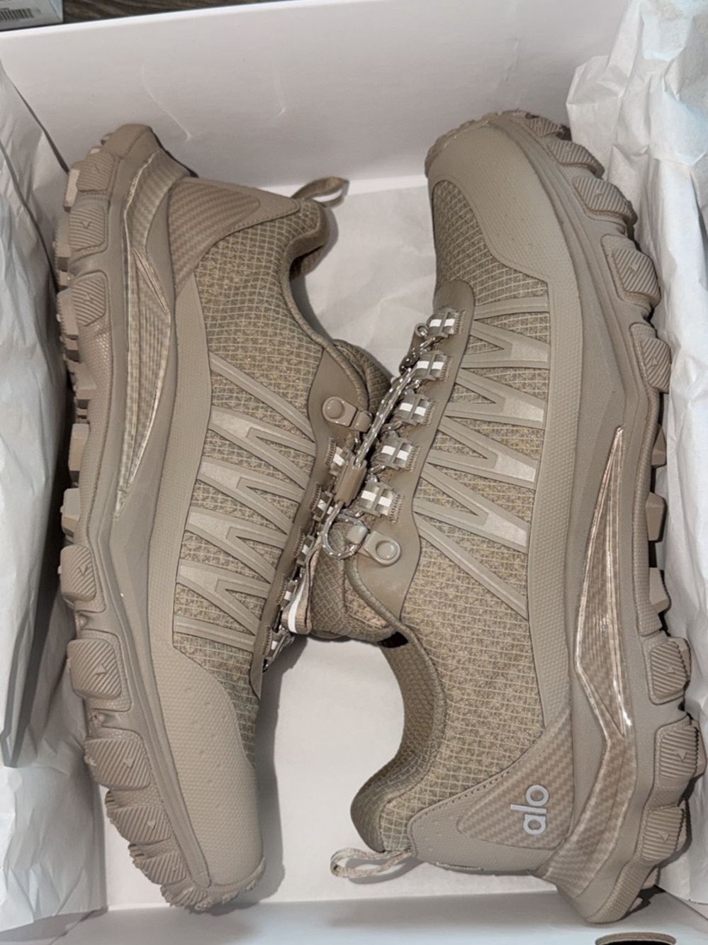 ALO Yoga Women's Taupe Trail Sneakers